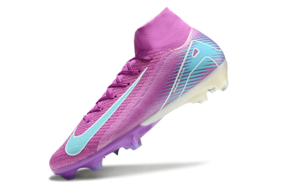 Men's Nike Air Zoom Mercurial Superfly 10 Elite FG Firm Ground High-Tops Football Boots - Purple/Green