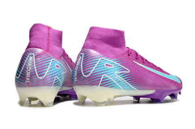 Men's Nike Air Zoom Mercurial Superfly 10 Elite FG Firm Ground High-Tops Football Boots - Purple/Green