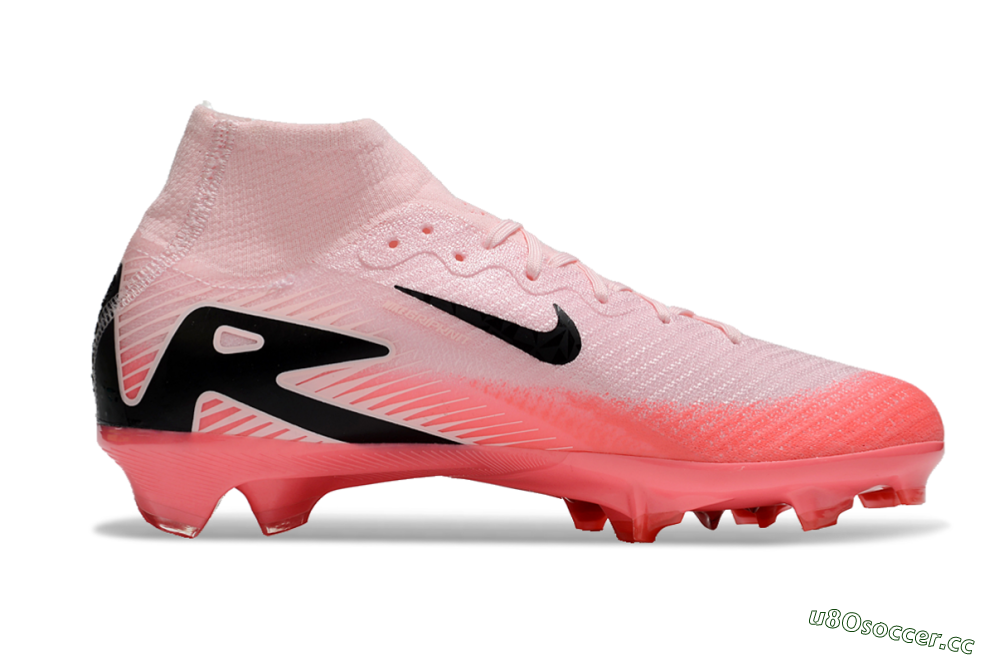 Unisex Nike Air Zoom Mercurial Superfly 10 Elite FG Firm Ground High-Tops Football Boots - Pink/Red/Black 5