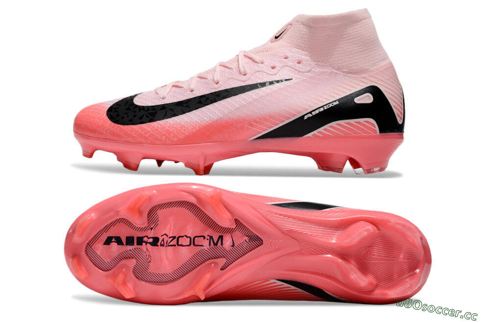Unisex Nike Air Zoom Mercurial Superfly 10 Elite FG Firm Ground High-Tops Football Boots - Pink/Red/Black 1