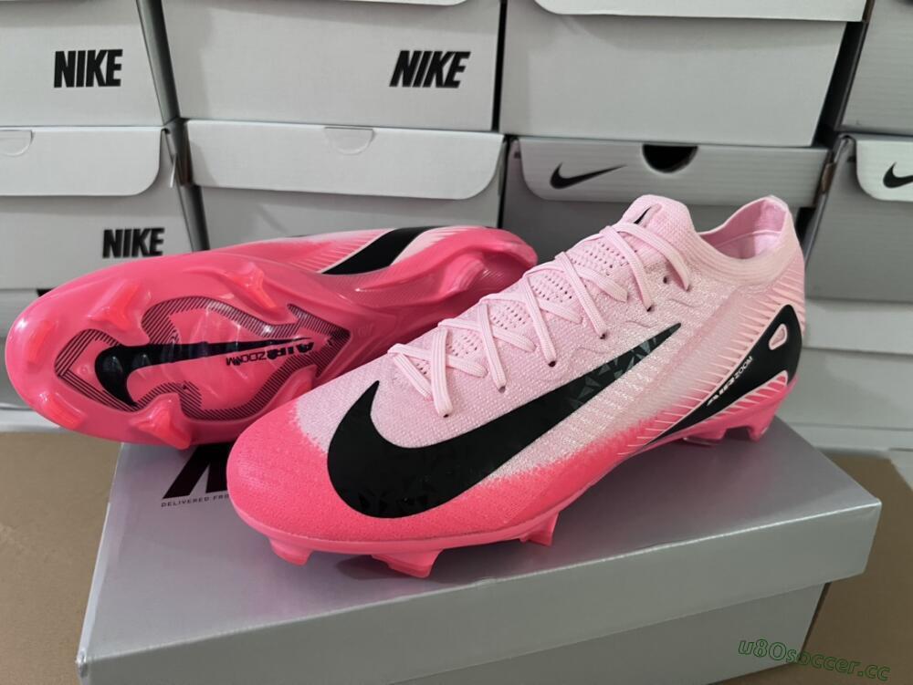 Unisex Nike Air Zoom Mercurial Vapor 16 Elite FG Firm Ground Low-Tops Football Boots - Pink/Red/Black