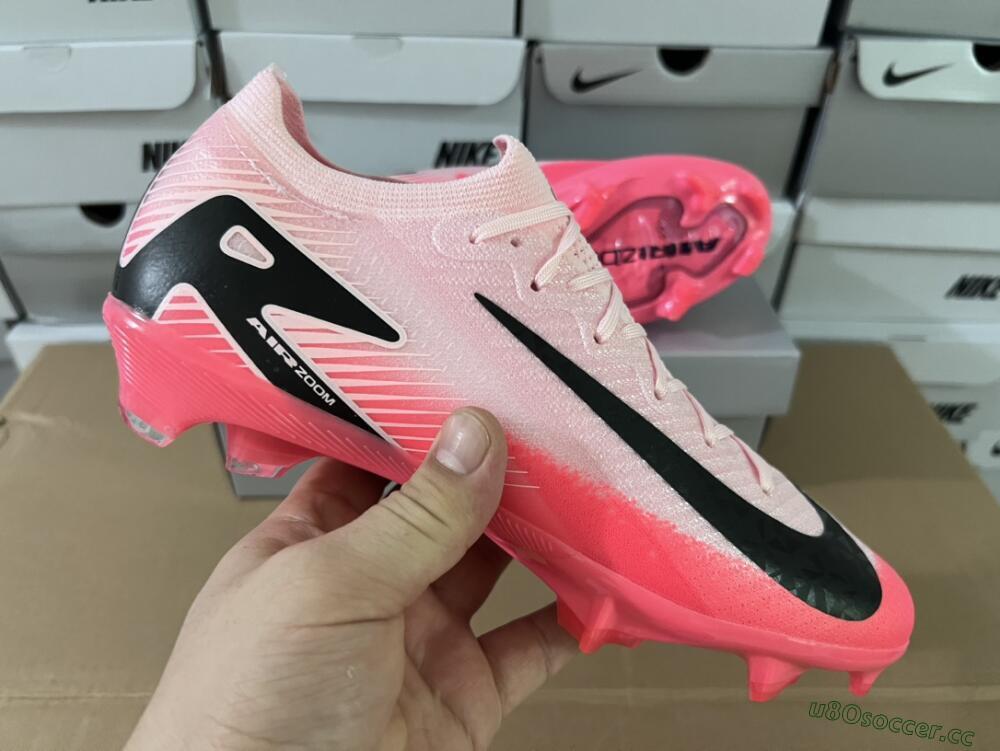Unisex Nike Air Zoom Mercurial Vapor 16 Elite FG Firm Ground Low-Tops Football Boots - Pink/Red/Black