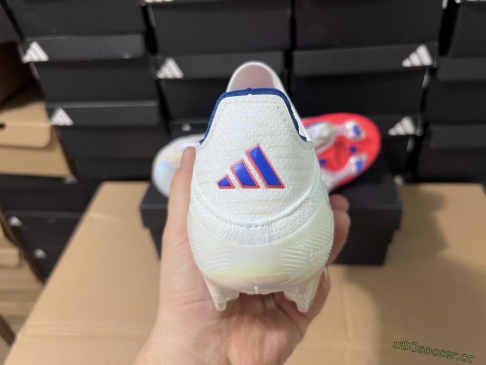 Unisex Adidas F50+ Lightstrike Pro Laceless FG Firm Ground Low-Tops Football Boots - Red/White/Blue