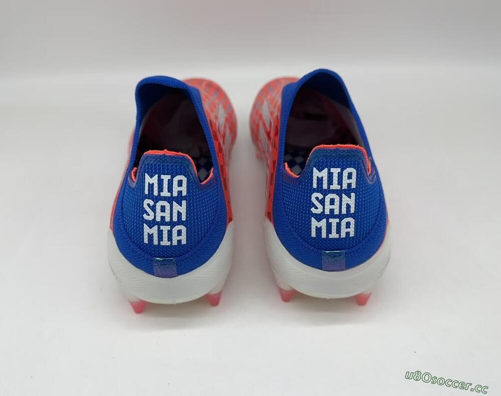 Men's Adidas F50+ Lightstrike Elite Laceless FG Firm Ground Low-Tops Football Boots - Red/Blue/White