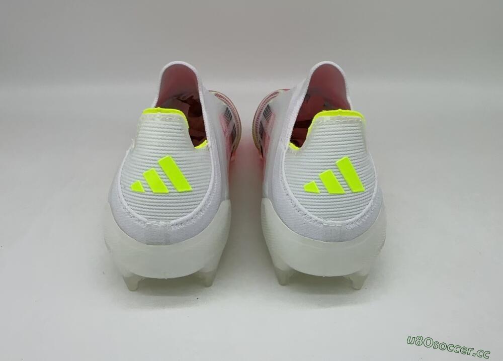 Men's Adidas F50 Elite Laceless FG Firm Ground Low-Tops Football Boots - White/Red/Black