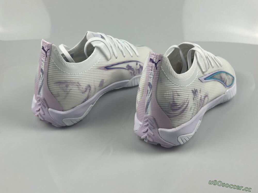Men's Puma Ultra Ultimate TF Artificial Turf Low-Tops Football Shoes - White/Purple/Blue
