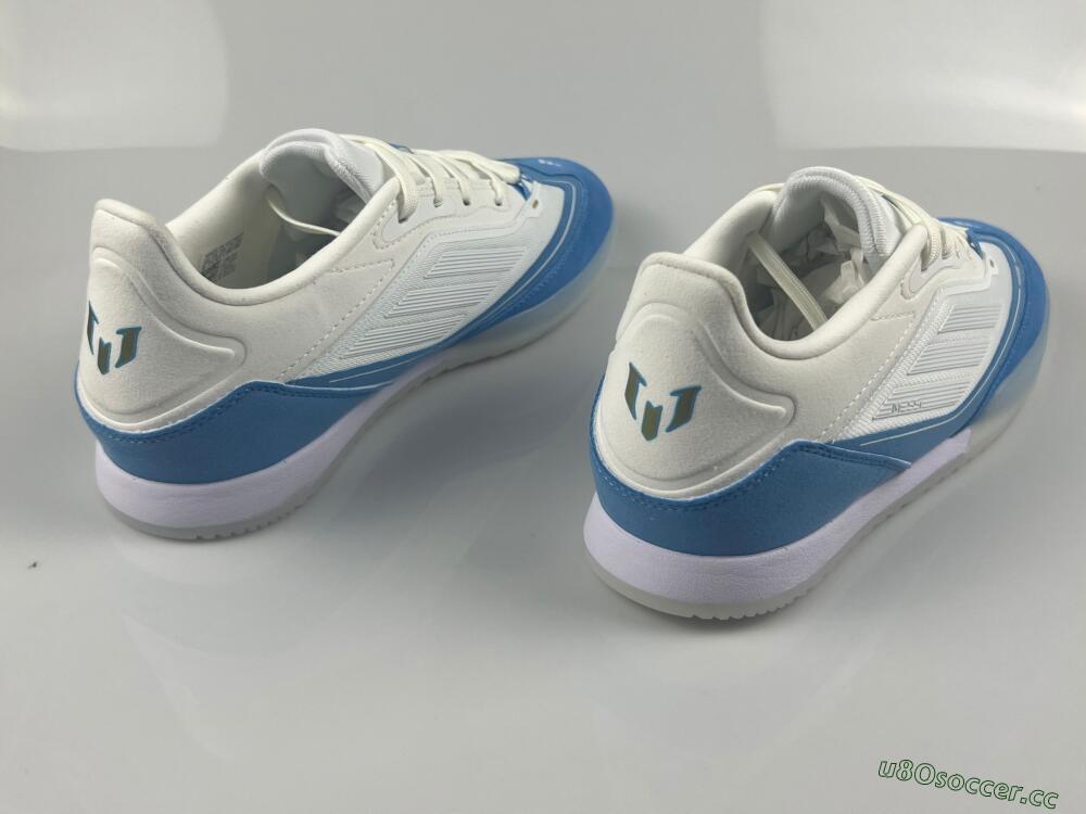 Men's Messi Adizero F50 Freestyle IC Indoor & Futsal Low-Tops Football Shoes - White/Blue/Grey