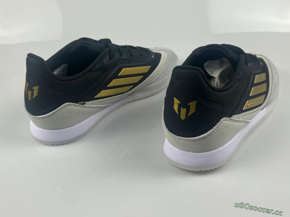 Men's Messi Adizero F50 Freestyle IC Indoor & Futsal Low-Tops Football Shoes - Grey/Black/Gold
