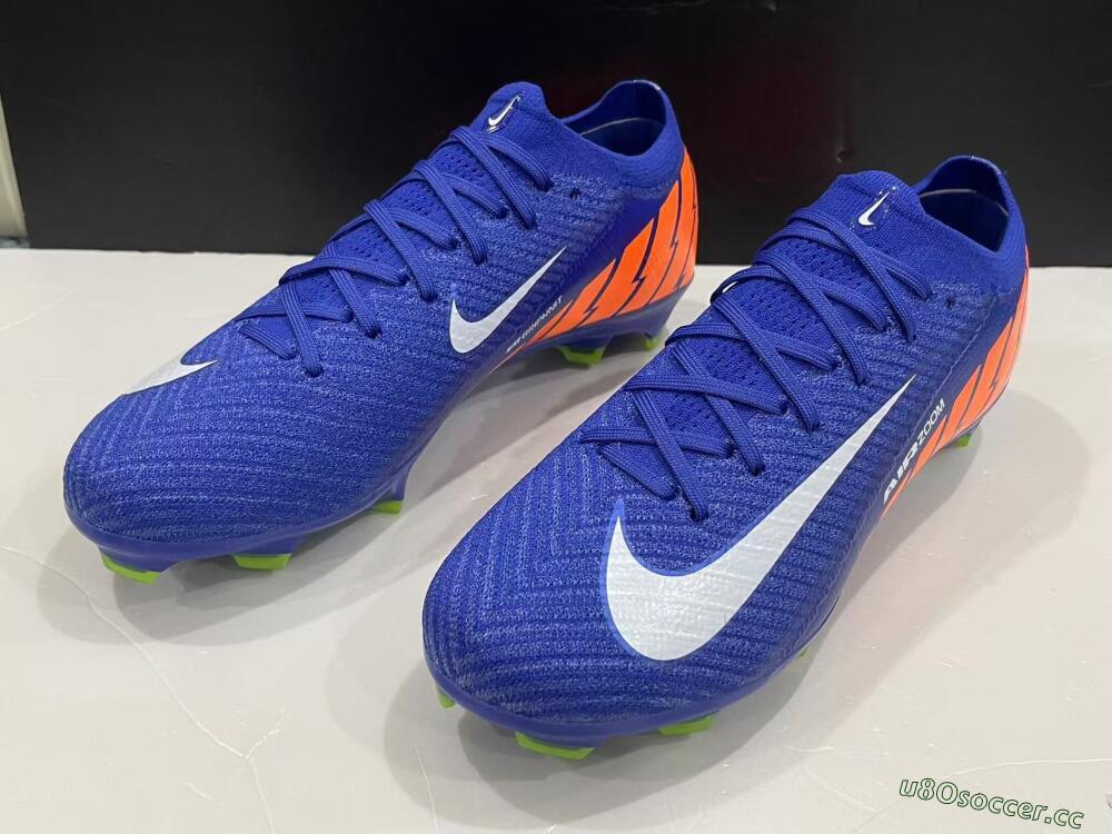 Men's Nike Air Zoom Mercurial Vapor 16 Elite FG Firm Ground Low-Tops Football Boots - Blue/White/Orange