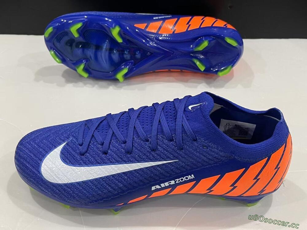 Men's Nike Air Zoom Mercurial Vapor 16 Elite FG Firm Ground Low-Tops Football Boots - Blue/White/Orange