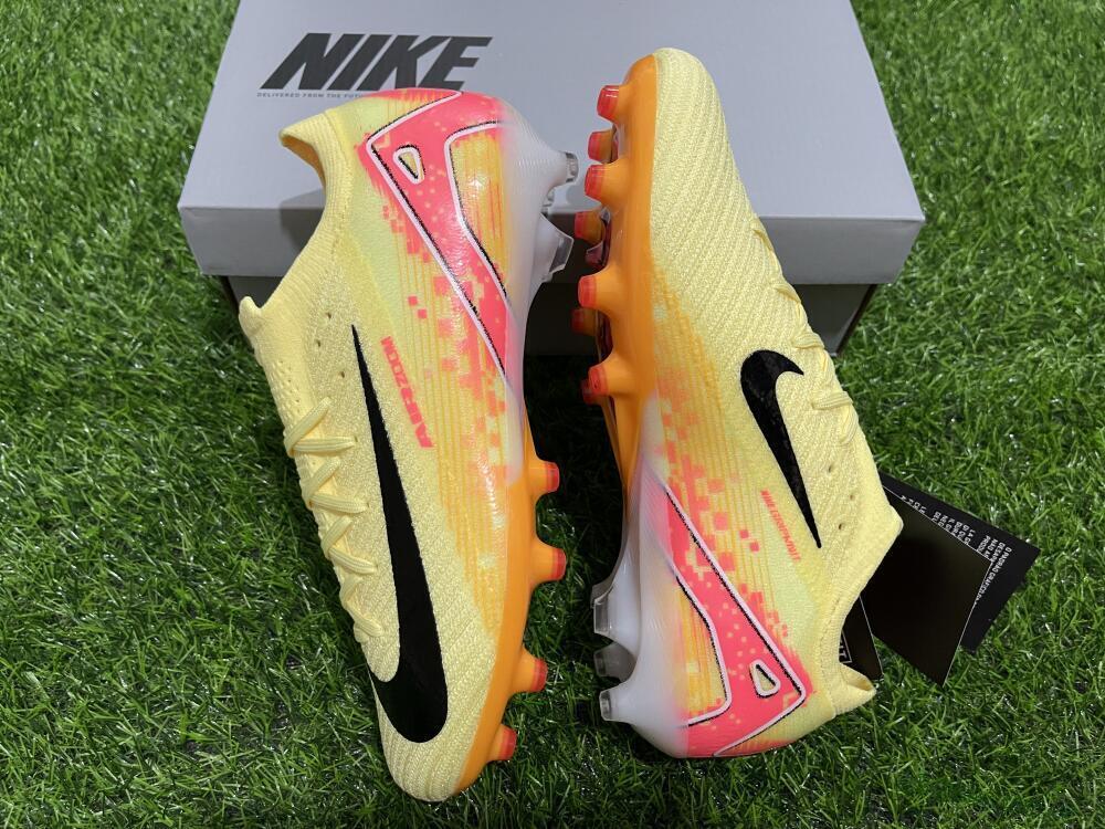 Unisex Nike Air Zoom Mercurial Vapor 16 Elite AG Artificial Grass Low-Tops Football Boots - Yellow/Black/Orange