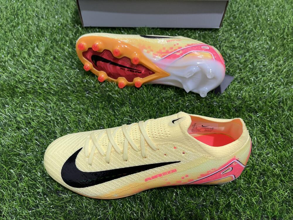 Unisex Nike Air Zoom Mercurial Vapor 16 Elite AG Artificial Grass Low-Tops Football Boots - Yellow/Black/Orange