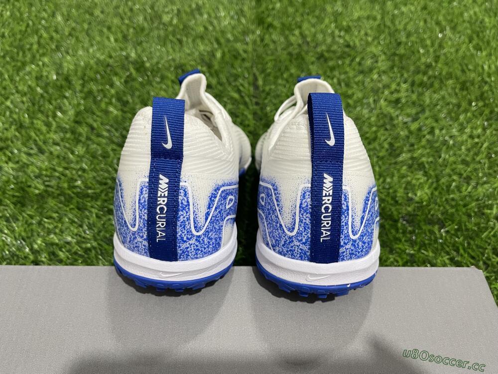 Unisex Nike Air Zoom Mercurial Vapor 16 Pro TF Artificial Turf Low-Tops Football Shoes - White/Blue