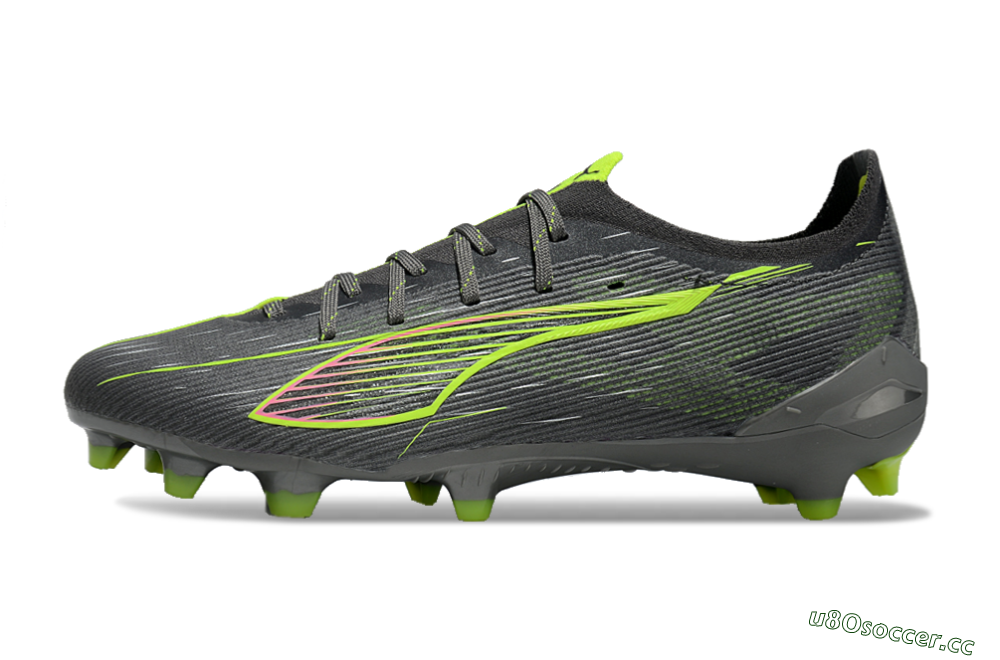 Men's Puma Ultra Ultimate FG Firm Ground Low-Tops Football Boots - Oliver Green/Yellow 0