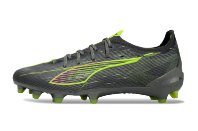 Men's Puma Ultra Ultimate FG Firm Ground Low-Tops Football Boots - Oliver Green/Yellow