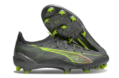 Men's Puma Ultra Ultimate FG Firm Ground Low-Tops Football Boots - Oliver Green/Yellow