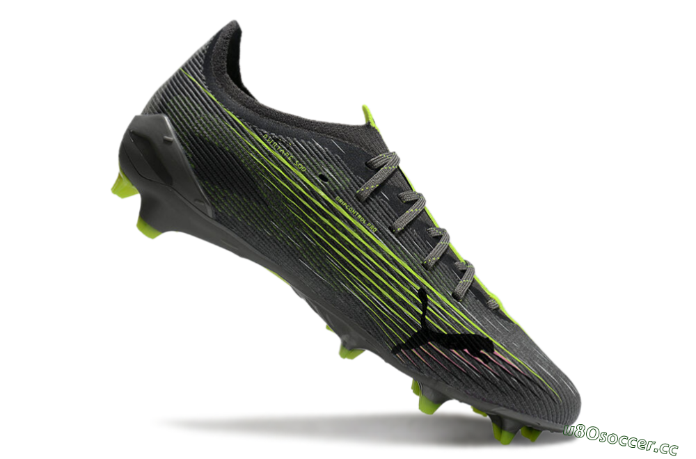 Men's Puma Ultra Ultimate FG Firm Ground Low-Tops Football Boots - Oliver Green/Yellow 5