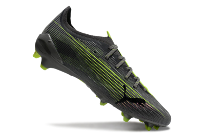 Men's Puma Ultra Ultimate FG Firm Ground Low-Tops Football Boots - Oliver Green/Yellow
