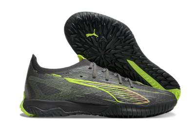 Men's Puma Ultra Ultimate TF Artificial Turf Low-Tops Football Shoes - Oliver Green/Yellow