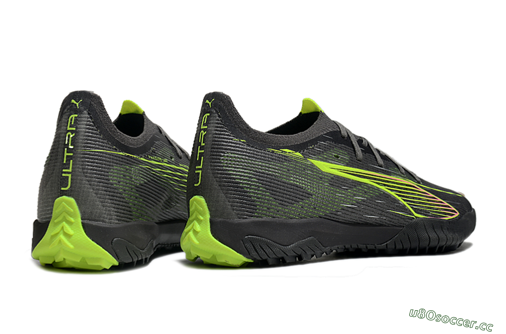 Men's Puma Ultra Ultimate TF Artificial Turf Low-Tops Football Shoes - Oliver Green/Yellow 6