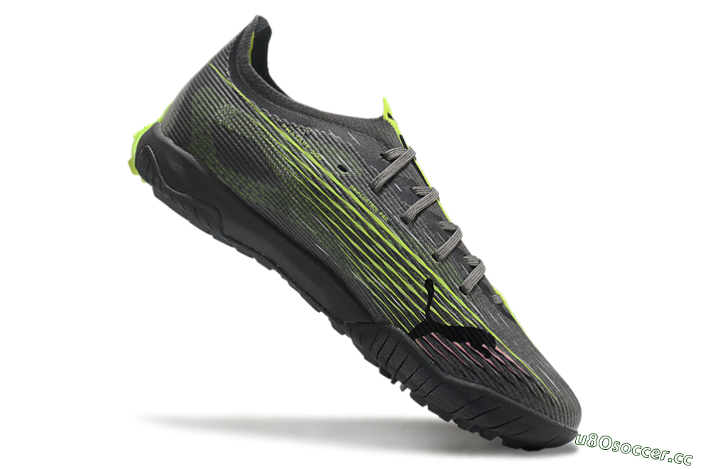 Men's Puma Ultra Ultimate TF Artificial Turf Low-Tops Football Shoes - Oliver Green/Yellow 5
