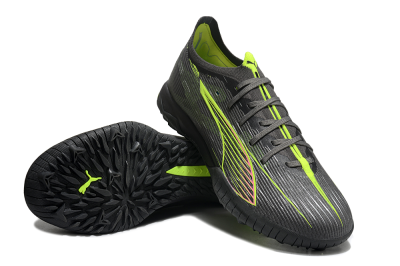 Men's Puma Ultra Ultimate TF Artificial Turf Low-Tops Football Shoes - Oliver Green/Yellow