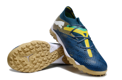 Men's Puma x Neymar Future 7 Ultimate bna TF Artificial Turf Low-Tops Football Shoes - Blue/Yellow/Green