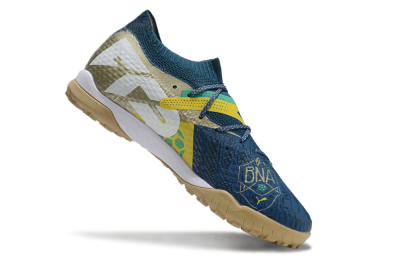 Men's Puma x Neymar Future 7 Ultimate bna TF Artificial Turf Low-Tops Football Shoes - Blue/Yellow/Green
