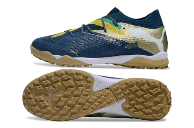 Men's Puma x Neymar Future 7 Ultimate bna TF Artificial Turf Low-Tops Football Shoes - Blue/Yellow/Green