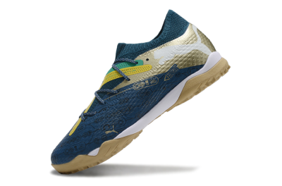 Men's Puma x Neymar Future 7 Ultimate bna TF Artificial Turf Low-Tops Football Shoes - Blue/Yellow/Green