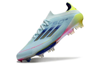 Men's Adidas F50+ Lightstrike Elite FG Firm Ground Low-Tops Football Boots - Blue/Yellow/Pink