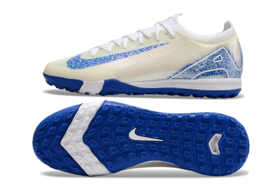 Unisex Nike Air Zoom Mercurial Vapor 16 Elite TF Artificial Turf Low-Tops Football Shoes - White/Blue/Jade