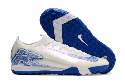 Unisex Nike Air Zoom Mercurial Vapor 16 Elite TF Artificial Turf Low-Tops Football Shoes - White/Blue/Jade
