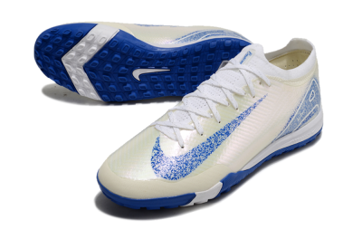 Unisex Nike Air Zoom Mercurial Vapor 16 Elite TF Artificial Turf Low-Tops Football Shoes - White/Blue/Jade