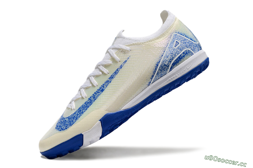 Unisex Nike Air Zoom Mercurial Vapor 16 Elite TF Artificial Turf Low-Tops Football Shoes - White/Blue/Jade 6