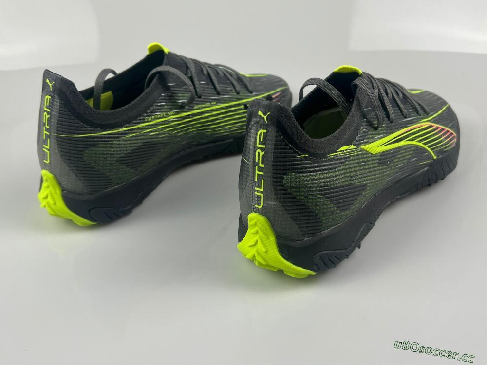 Men's Puma Ultra Ultimate TF Artificial Turf Low-Tops Football Shoes - Oliver Green/Yellow
