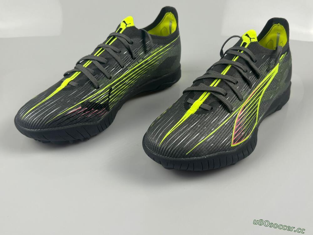 Men's Puma Ultra Ultimate TF Artificial Turf Low-Tops Football Shoes - Oliver Green/Yellow