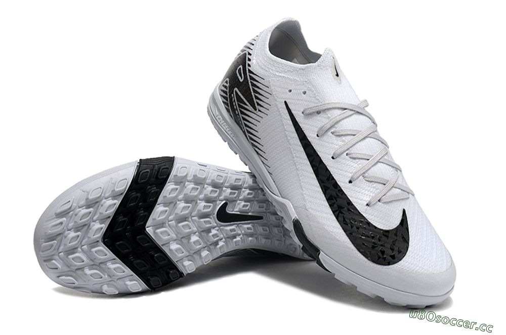 Men's Nike Air Zoom Mercurial Vapor 16 Elite Artificial Turf Low-Tops Football Boots - White/Black 3