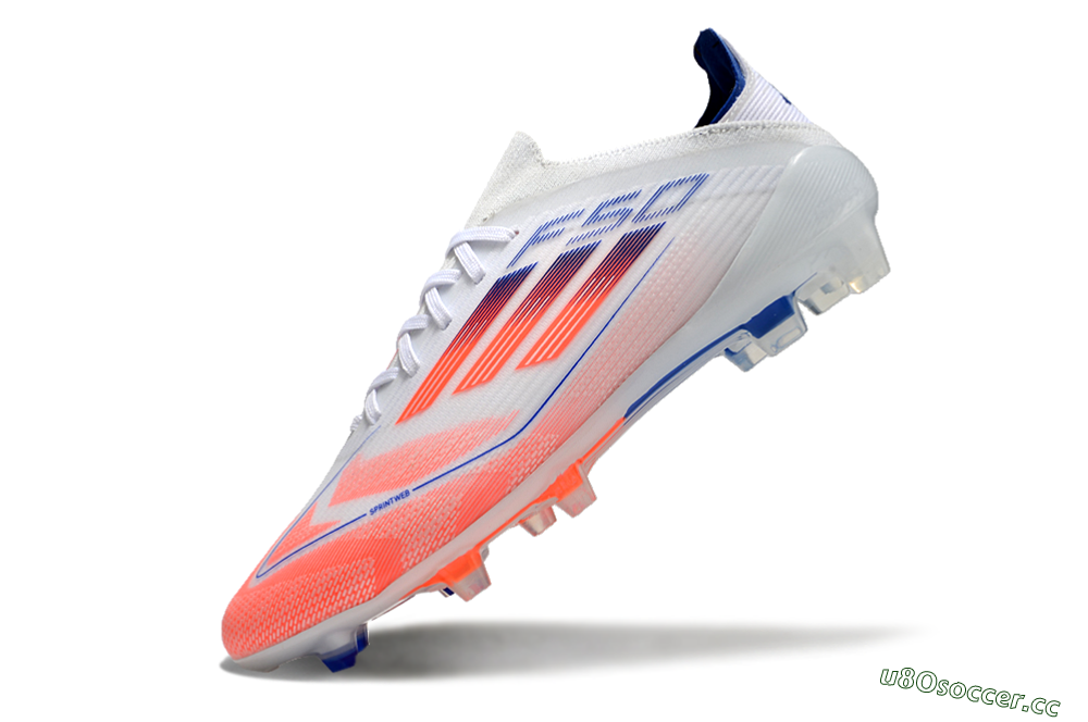 Unisex Adidas F50 Elite Firm Ground Low-Tops Football Boots - Pink/White/Blue 6