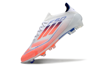 Unisex Adidas F50 Elite Firm Ground Low-Tops Football Boots - Pink/White/Blue