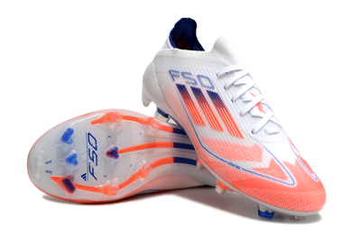 Unisex Adidas F50 Elite Firm Ground Low-Tops Football Boots - Pink/White/Blue
