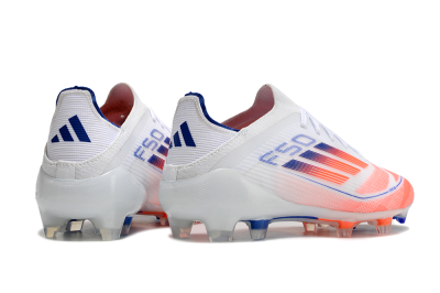 Unisex Adidas F50 Elite Firm Ground Low-Tops Football Boots - Pink/White/Blue