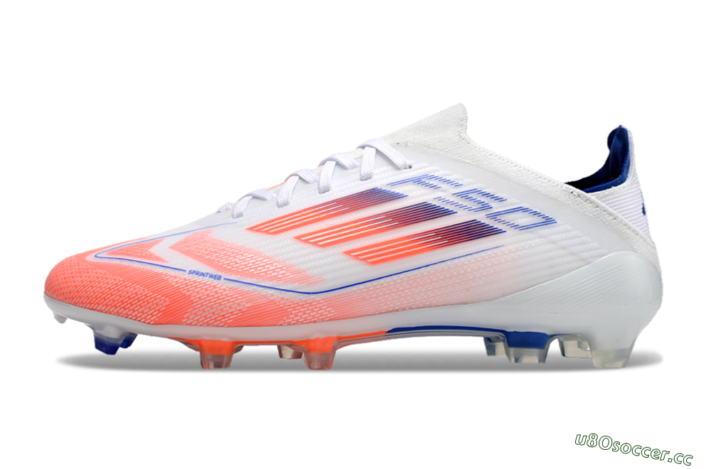 Unisex Adidas F50 Elite Firm Ground Low-Tops Football Boots - Pink/White/Blue 0