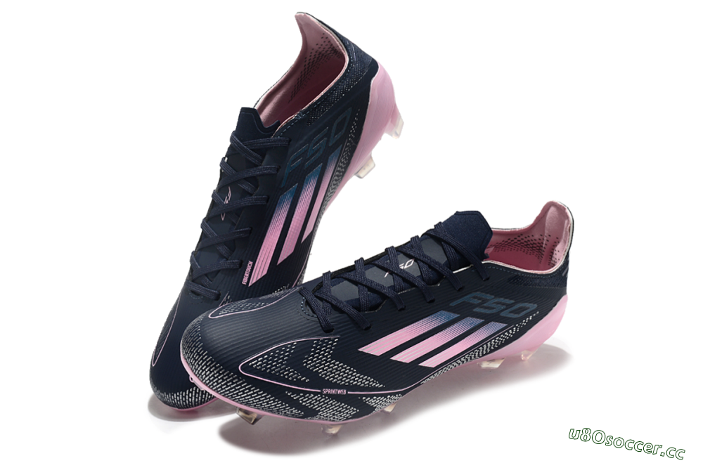 Men's Adidas F50 Elite FG Firm Ground Low-Tops Football Boots - Blue/Pink 3