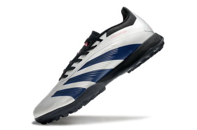 Men's Adidas Predator 24 Elite TF Artificial Turf Low-Tops Football Shoes - Silver/Blue/Pink