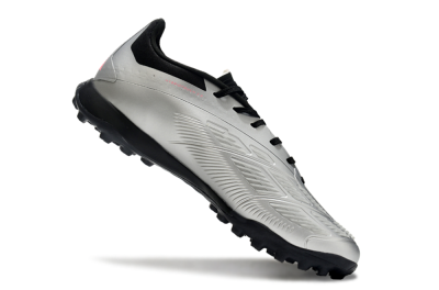 Men's Adidas Predator 24 Elite TF Artificial Turf Low-Tops Football Shoes - Silver/Blue/Pink