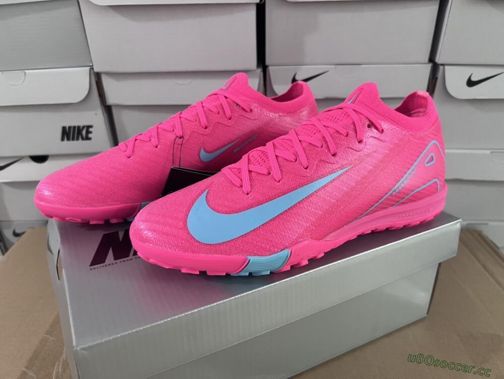 Men's Nike Air Zoom Mercurial Vapor 16 Elite TF Artificial Turf Low-Tops Football Shoes - Pink/Red/Jade