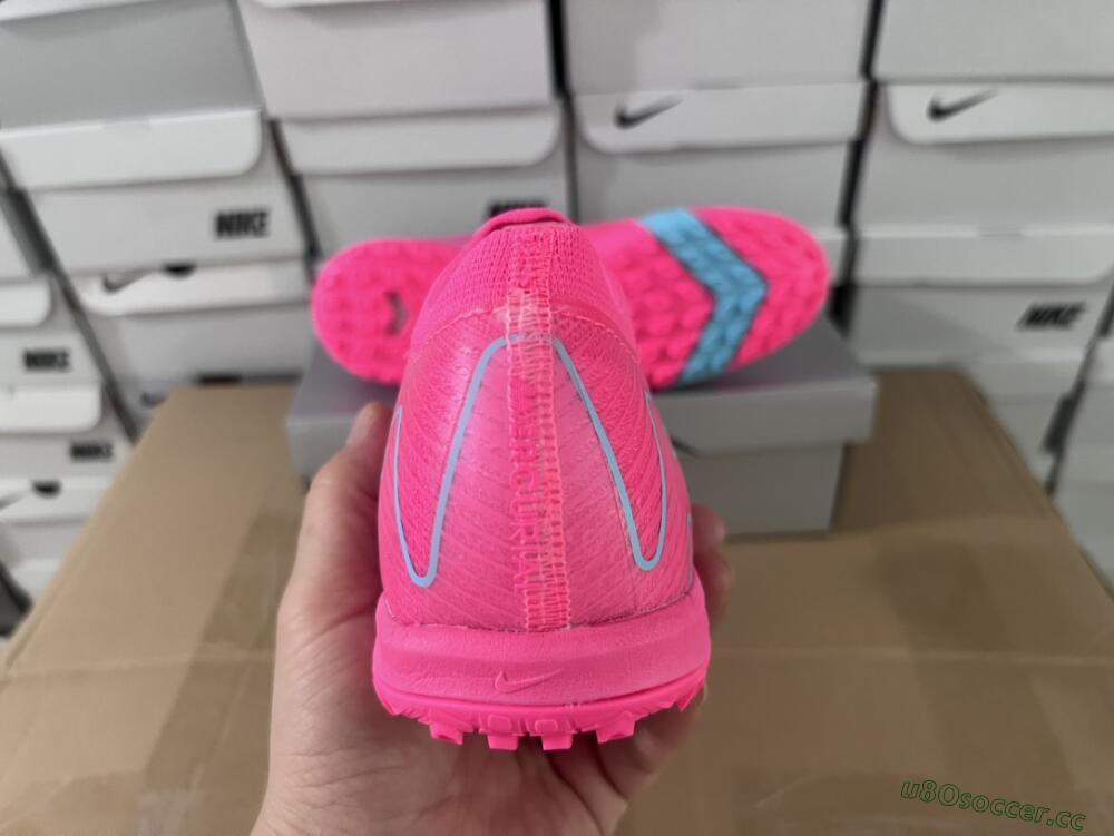 Men's Nike Air Zoom Mercurial Vapor 16 Elite TF Artificial Turf Low-Tops Football Shoes - Pink/Red/Jade