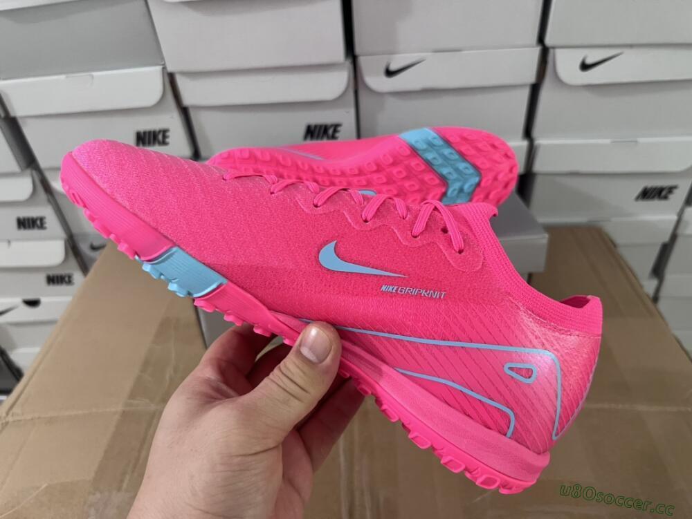Men's Nike Air Zoom Mercurial Vapor 16 Elite TF Artificial Turf Low-Tops Football Shoes - Pink/Red/Jade