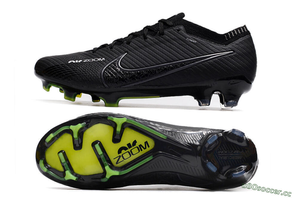 Women's Nike Air Zoom Mercurial Vapor 15 Elite FG Firm Ground Low-Tops Football Boots - Black/White/Yellow 1